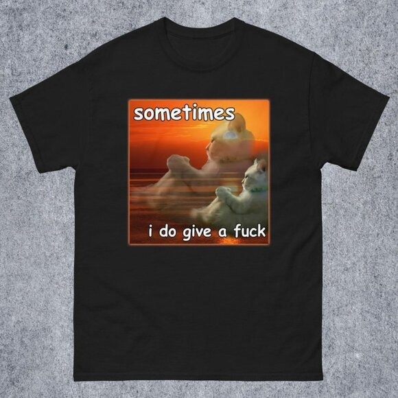 Unbranded Other - Sometimes I Do Give A Funny Cat Meme Tee Shirt